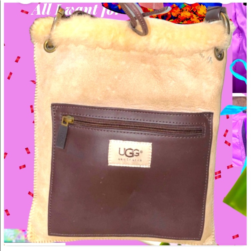 Ugg Pocket Messenger Tan Purse Bag Crossbody